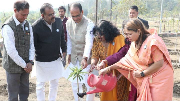 मुख्यमंत्री श्री चौहान ने सामाजिक कार्यकर्ताओं के साथ पौध-रोपण किया